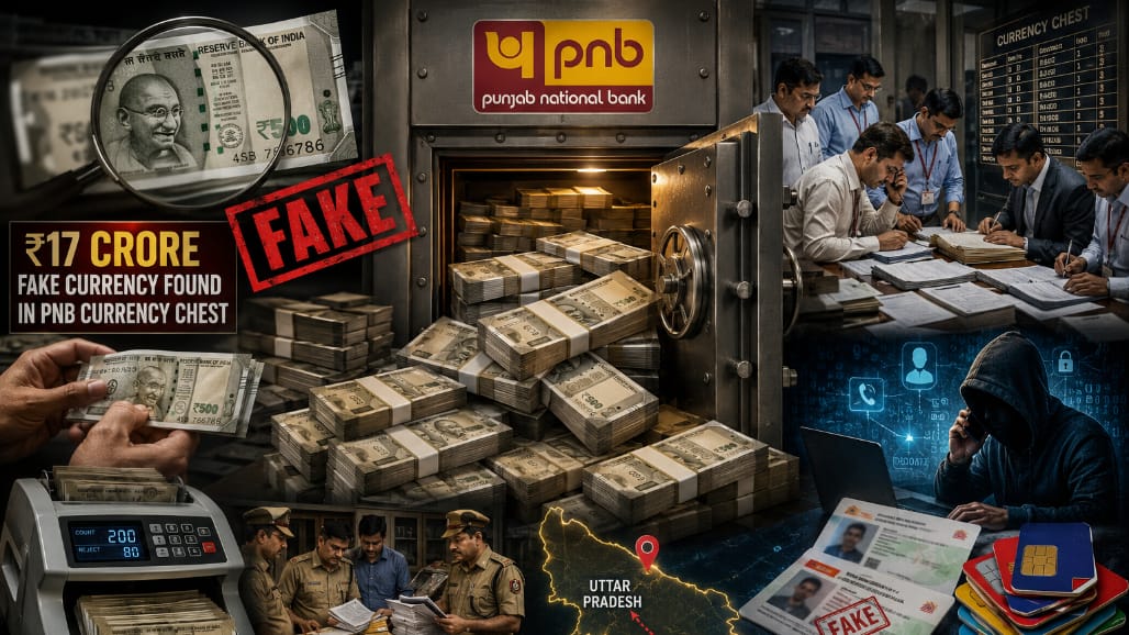 ઉત્તર પ્રદેશ PNB બેન્ક કરન્સી ચેસ્ટમાં ₹17 કરોડની નકલી નોટો!