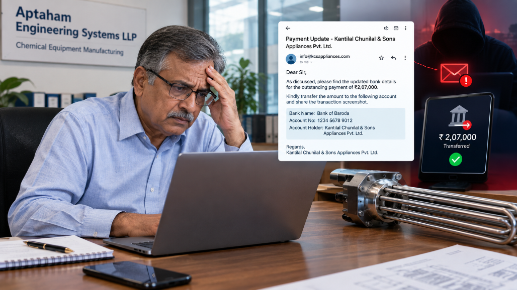 Ahmedabad Businessman Loses ₹2.07 Lakh After Fraudster Hacks Surat Company's Email
