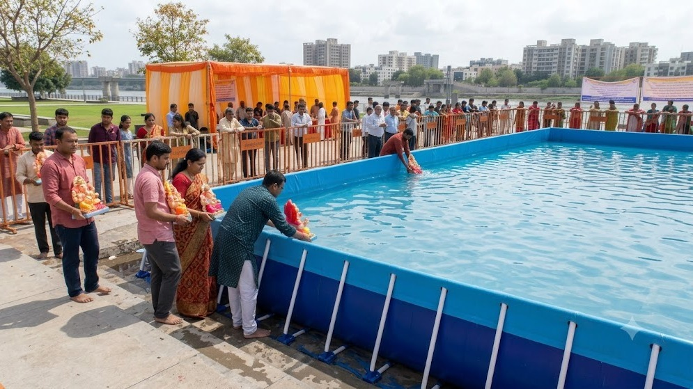 Ahmedabad Banishes Idol Immersion in Sabarmati, Sets Up 47 Artificial Ponds