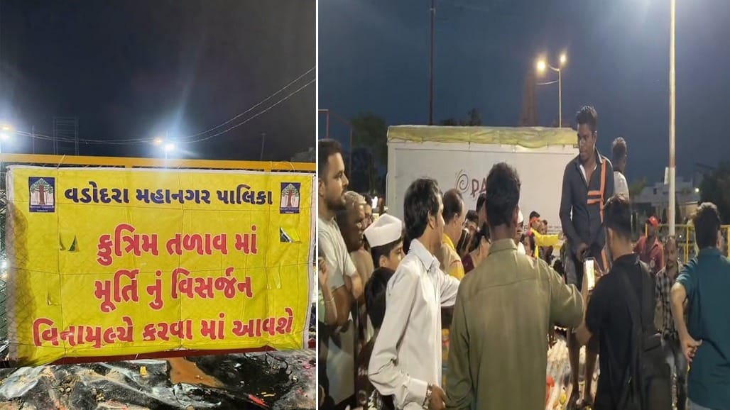 વડોદરા કોર્પોરેશનની ‘વિનામૂલ્યે’ વિસર્જન જાહેરાત: રૂ. 500-800ની માંગણીનો આક્ષેપ
