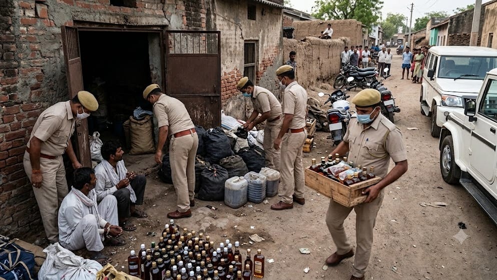જામનગરમાં દારૂના બે સ્થળે પોલીસના દરોડા