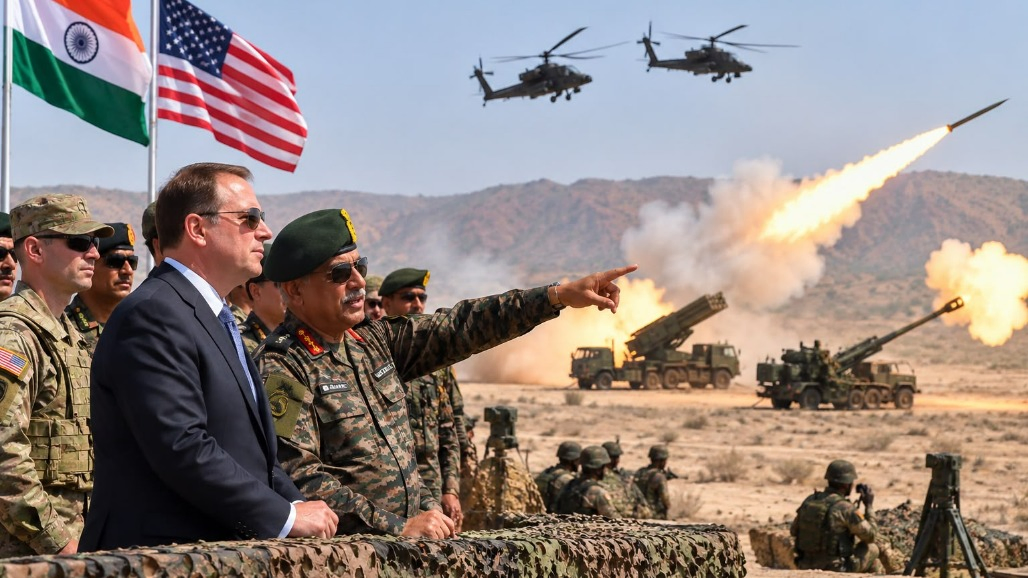 Sergio Gor Witnesses Joint Firing Demonstration By Indian, US Army During Yudh Abhyas 2026