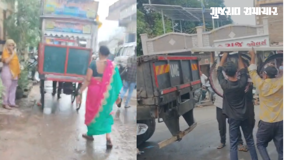 Fruit Cart Removed, Nearby Panipuri Cart Spared by AMC Encroachment Team; Bribery Allegation Triggers Inquiry in Ahmedabad