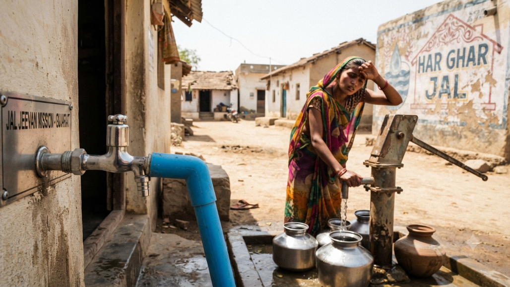 '₹2,288 Cr Jal Jeevan Mission Grant, Zero Spending': Gujarat Faces Questions Over Rural Water Supply, Over 24 Lakh Families Without Tap Connections