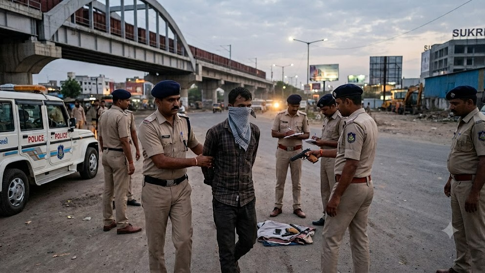 Man Arrested With Unlicensed Pistol Near Sanathal Railway Bridge