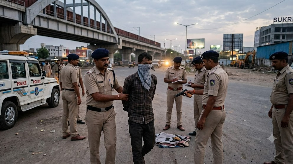 Man Arrested With Unlicensed Pistol Near Sanathal Railway Bridge