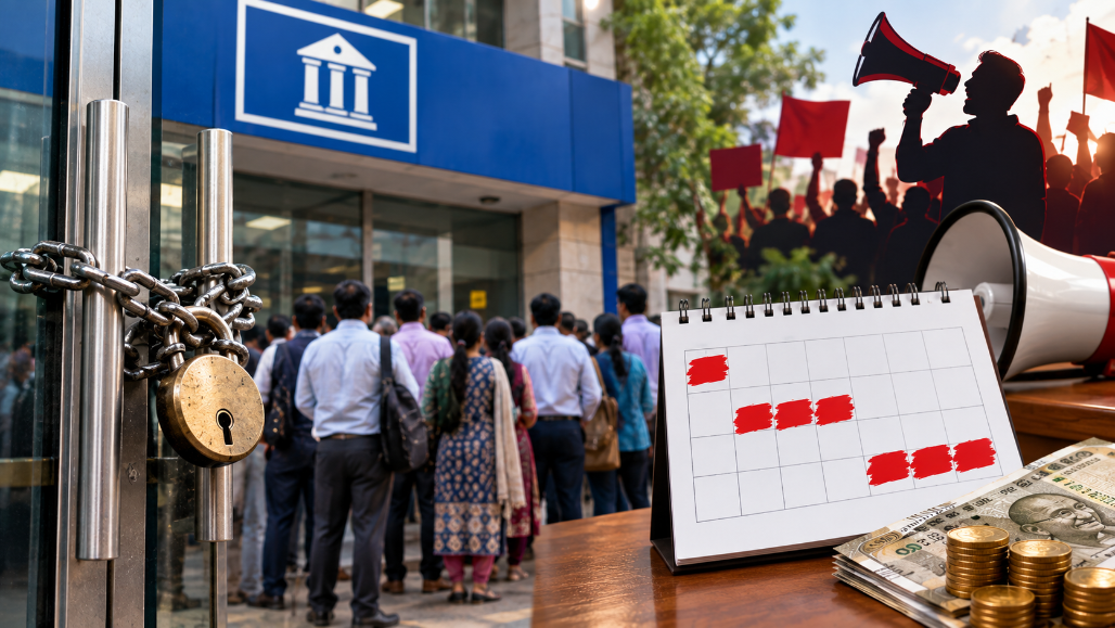 Bank Strike Alert: Public Sector Banking Services to Face Shutdown on Sept 11, 28-30, and Oct 26 over 5-Day Work Week