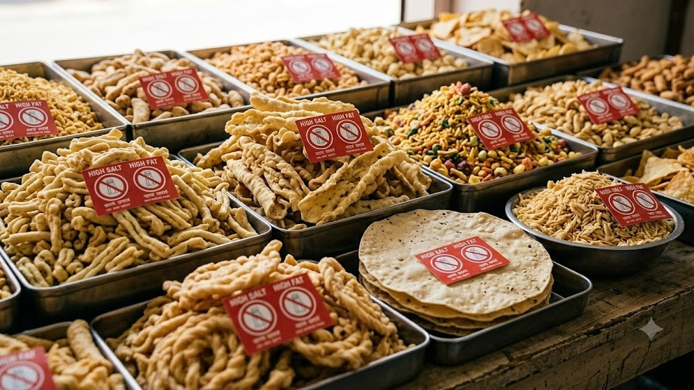 Gujarat’s Iconic Farsan May Soon Carry Red Health Warnings on Packages