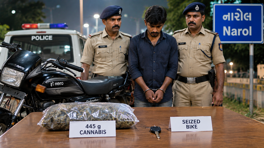 Ahmedabad Man Held With 445 Grams Of Cannabis While Allegedly Transporting It To Bareja