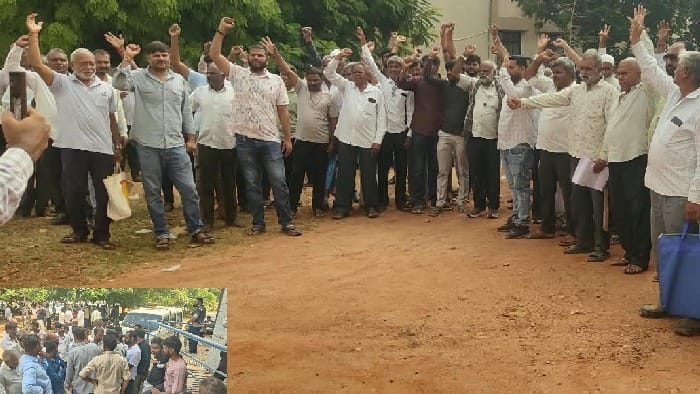 હળવદ તાલુકામાં વીજલાઇન વિવાદ: ૩૦૦ ખેડૂતો મામલતદાર કચેરીએ રજૂઆતો લઈને પહોંચ્યા