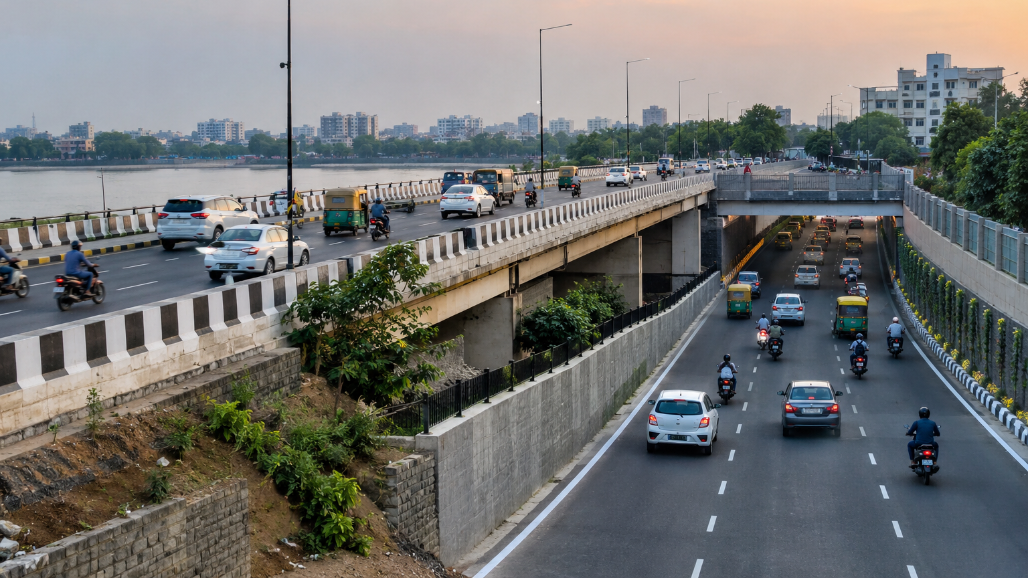 Vadaj Bridge Opens, New Cut Near Aroma College Brings Relief To 12,000 Daily Commuters Within 48 Hours