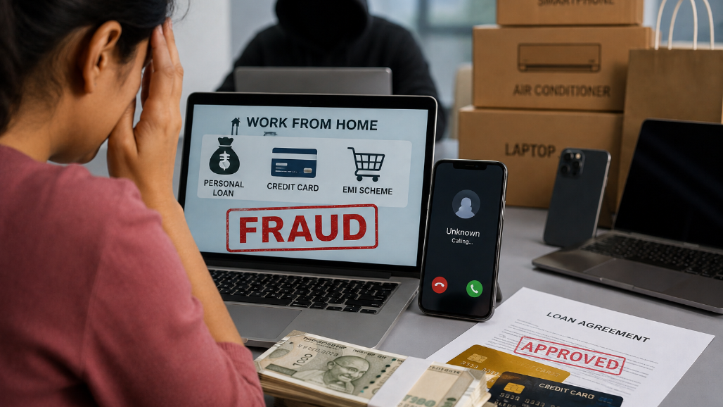 Woman Alleges ₹12.27 Lakh Fraud in Work-From-Home Loan and EMI Scheme