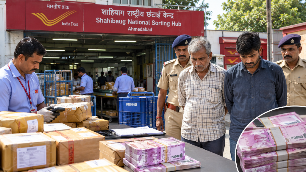 Father-Son Duo Accused Of Diverting ₹11.86 Lakh In ₹2,000 Notes At Ahmedabad Postal Hub
