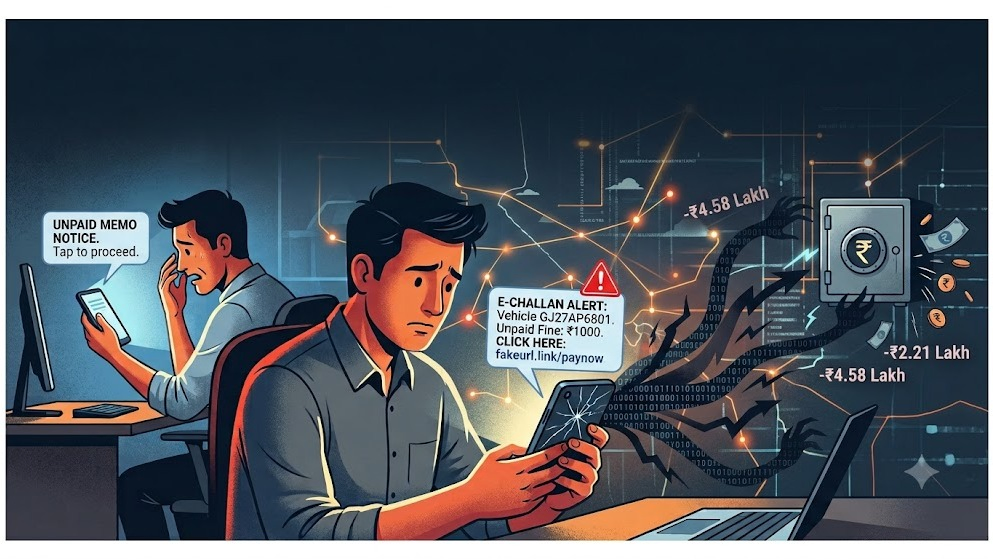 Fake Traffic E-Memo Links Cost Two Ahmedabad Businessmen ₹6.79 Lakh In Cyber Fraud