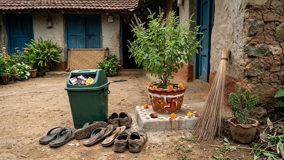 તુલસી પાસે ભૂલથી પણ ન રાખો આ વસ્તુઓ