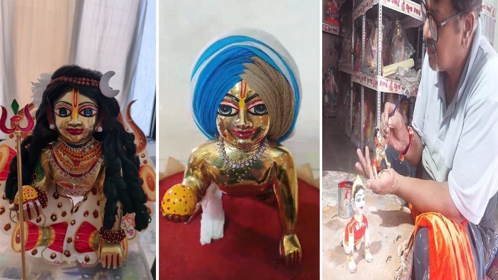 જન્માષ્ટમી પહેલા સુરતમાં કાન્હાના ‘મેકઅપ પાર્લર’ ધમધમ્યા