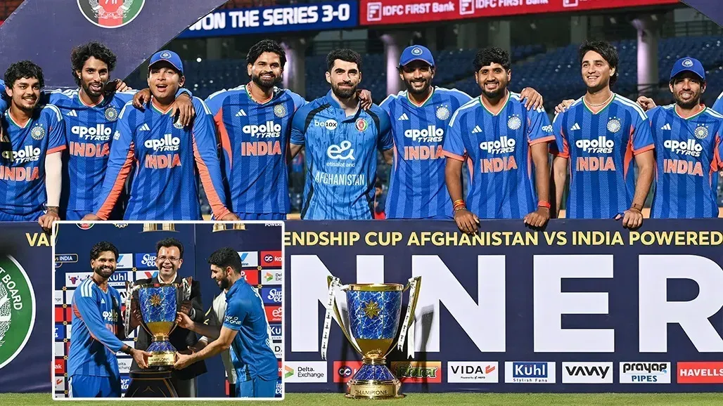 Shreyas Iyer Invites Afghanistan Captain Ibrahim Zadran to Join the Trophy Celebration After T20 Sweep 1
