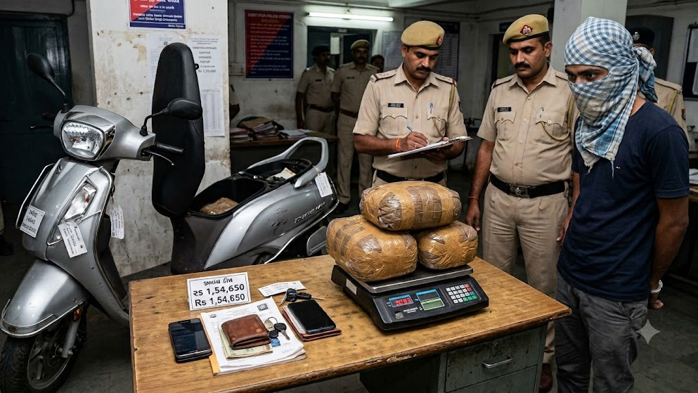 3.093 Kg Ganja Worth ₹1.54 Lakh Seized In Ahmedabad’s Gomtipur, 20-Year-Old Arrested