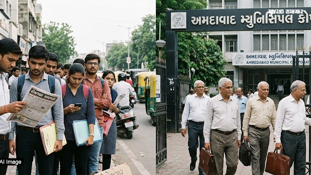 યુવાનોને રોજગારીના ફાંફા અને અમદાવાદ મ્યુનિસિપાલિટીએ 3 વર્ષમાં 210 નિવૃત્તોને કામે રાખ્યા