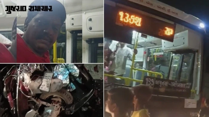 Runaway Electric AMTS Bus Rams Multiple Vehicles on Kalupur Bridge, Driver Sacked