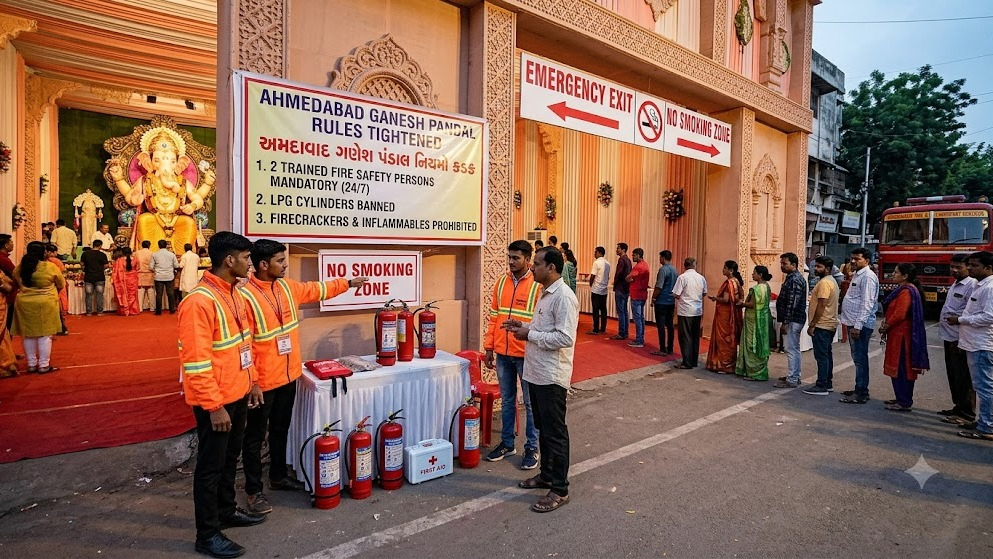 Ahmedabad Ganesh Pandal Rules Tightened: 2 Fire-Safety Trained Persons Mandatory, LPG Cylinders And Firecrackers Banned