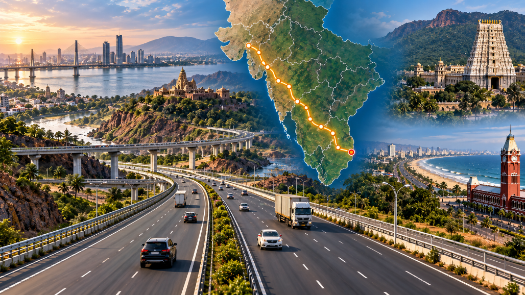 Surat-Chennai Expressway to Cut Travel Time from 36 Hours to 16, Connect Gujarat with 5 States