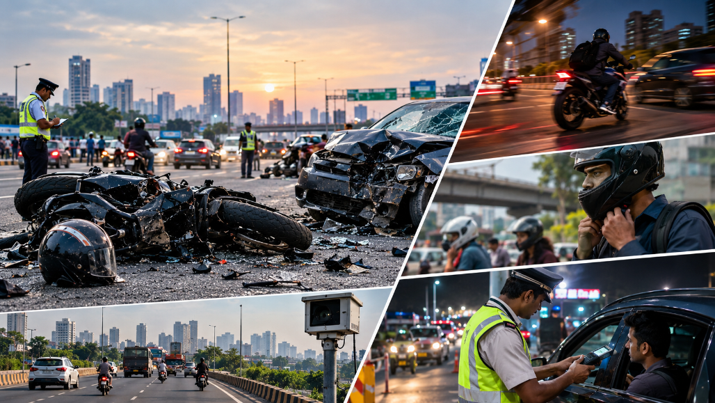 1,226 DEAD IN AHMEDABAD ROAD CRASHES: Over 5,000 Accidents Recorded as Speeding and Reckless Driving Surge
