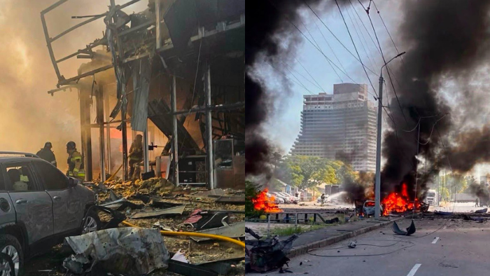Russian Air Strikes Leave At Least 10 Dead Across Ukraine As Drone Barrage Escalates