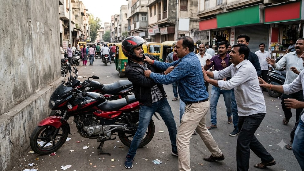 વડોદરા: બાઈક ધીમું ચલાવવા કહેતા મારામારી, ચાર સામે ગુનો