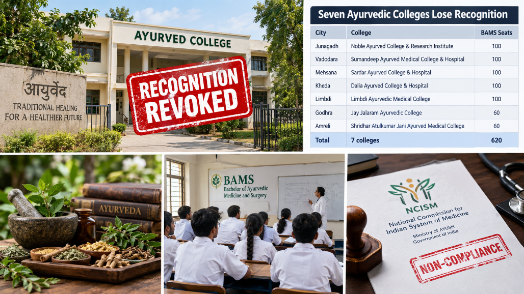 Gujarat: Recognition Revoked For 7 Ayurvedic Colleges, 620 BAMS Seats At Risk