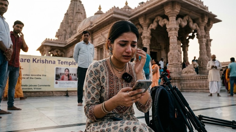 Instagram Influencer Faces Caste Abuse Over Bhadaj Hare Krishna Temple Video