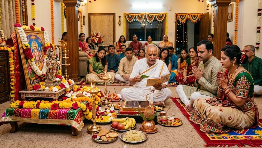 સત્યનારાયણ કથાના નિયમો: દિશા, ભોગ અને શુભ મુહૂર્તનું મહત્વ