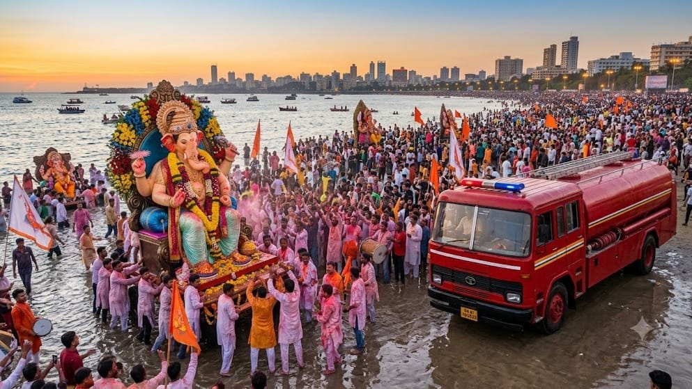 વડોદરામાં ગણેશ વિસર્જનમાં ફાયર ટેન્કરના બેફામ ફેરા પર સવાલો અને આયોજનનો અભાવ