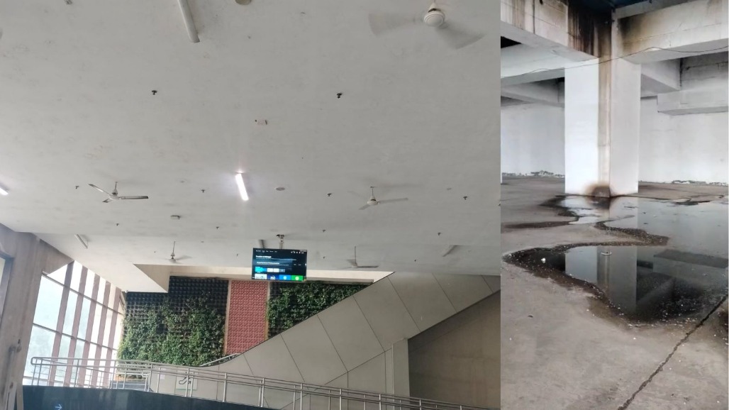 Gandhinagar Capital Railway Station Faces Questions Over Water Leakage, Defunct Fans