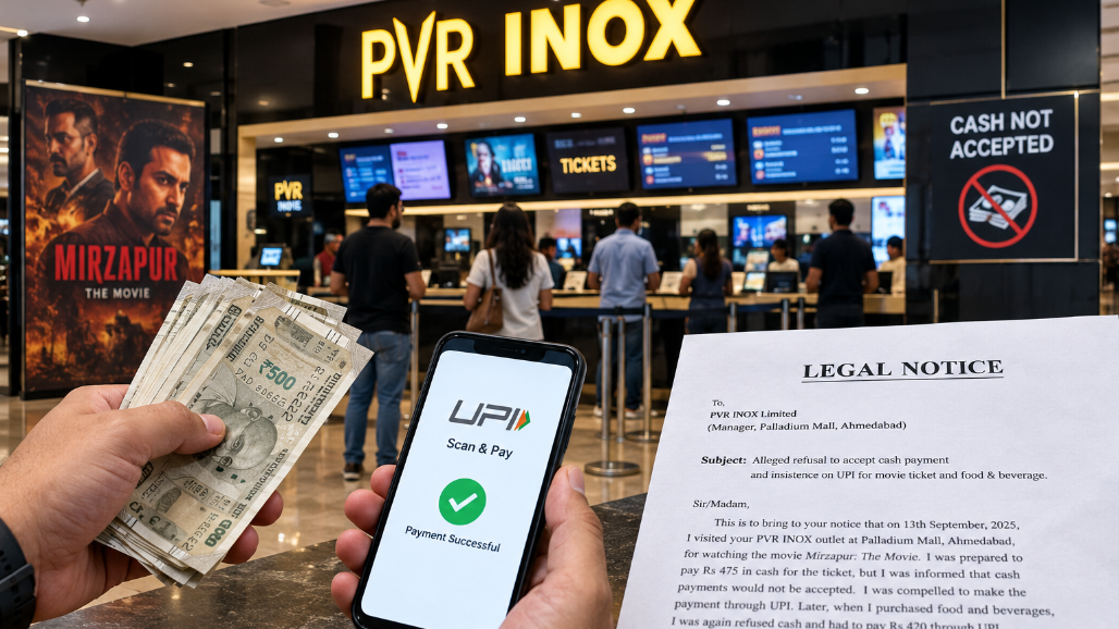 ‘Use UPI Even If You Have Cash’: Ahmedabad Lawyer Serves Legal Notice To PVR INOX