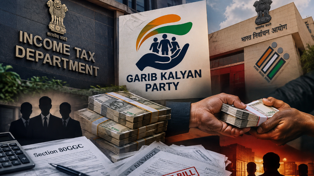 Income Tax Officer Exposes ₹204.76-Crore Bogus Political Donation Racket Involving Garib Kalyan Party and CAs