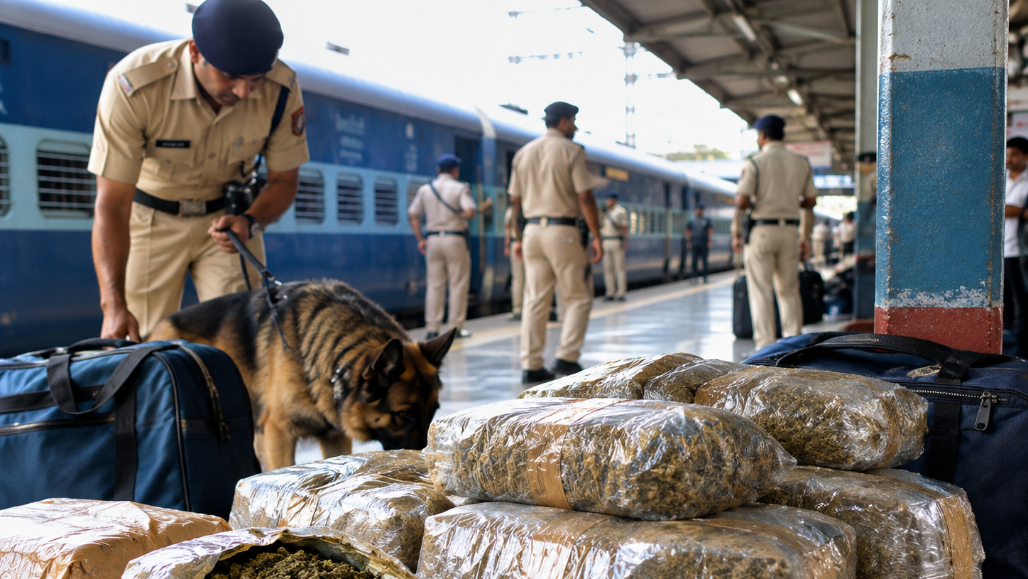 SOG Seizes 35.8 kg Cannabis Worth ₹17.93 Lakh from Trains at Viramgam Station