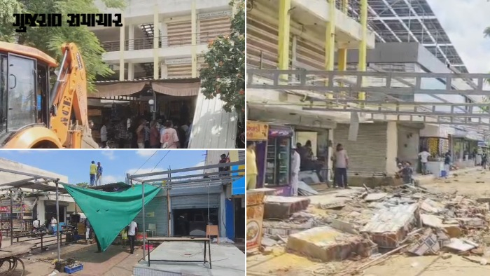 VIDEO| અમરેલીના સાવરકુંડલામાં મેગા ડિમોલિશન: મહુવા રોડથી નાવલી સુધીનો માર્ગ દબાણમુક્ત કરાયો, કેટલાકે સ્વૈચ્છિક છાપરા હટાવ્યા!