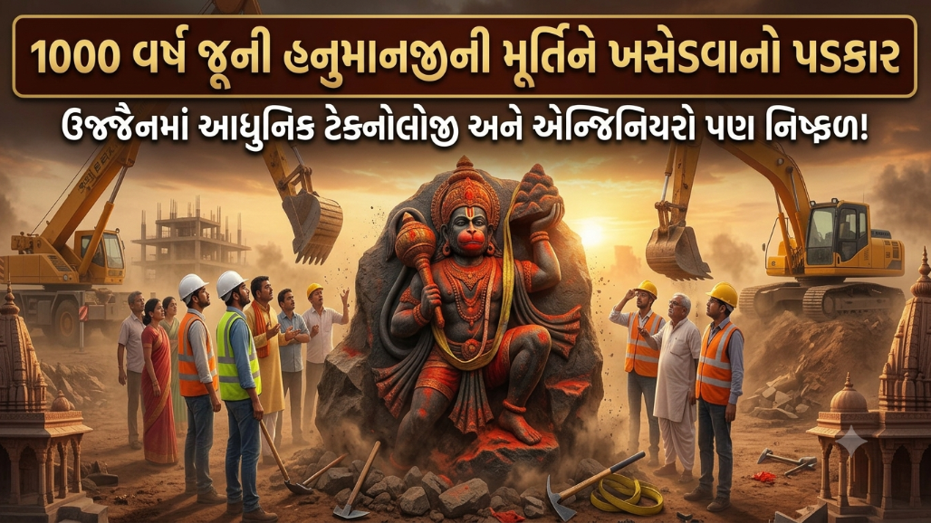 ઉજ્જૈનમાં મંદિર તોડાયું, પણ હનુમાનજીની મૂર્તિ ખસવાનું નામ નથી લઈ રહી... ચમત્કાર કે પછી ટેક્નિકલ પડકાર!