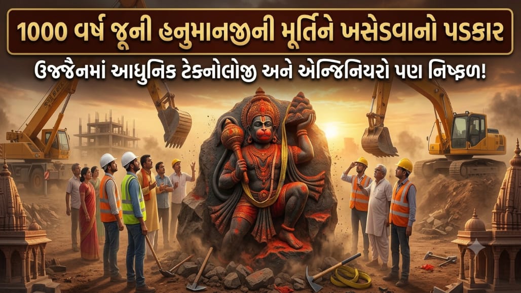 ઉજ્જૈનમાં હનુમાનજીની મૂર્તિ ખસેડવાનો પ્રયાસ નિષ્ફળ, શું છે આ ચમત્કાર કે ટેક્નિકલ પડકાર?