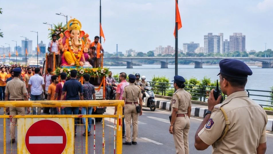 Ganesh Visarjan in Ahmedabad: Major Bridges, Riverfront and Core City Roads Closed From 1 PM; Check Police Traffic Advisory and Diversions