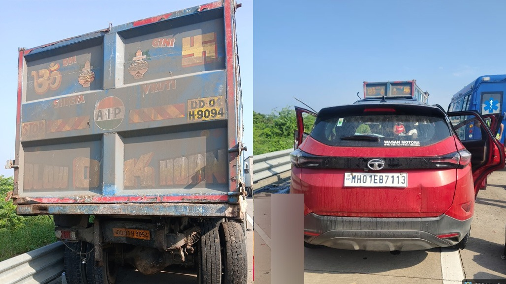 મુંબઈથી પાટણ દર્શન માટે જતા શ્રદ્ધાળુઓની કાર ડમ્પર સાથે ટકરાઈ, સુરતના કામરેજ નજીક એક્સપ્રેસ-વે પર 4ના મોત