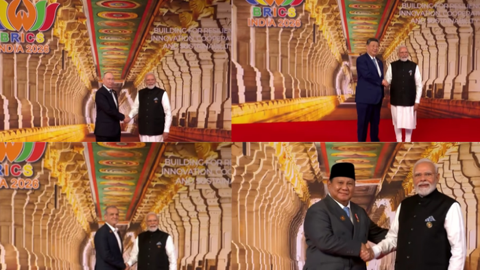PM Modi Welcomes BRICS Leaders at Bharat Mandapam Ahead of 18th BRICS Summit
