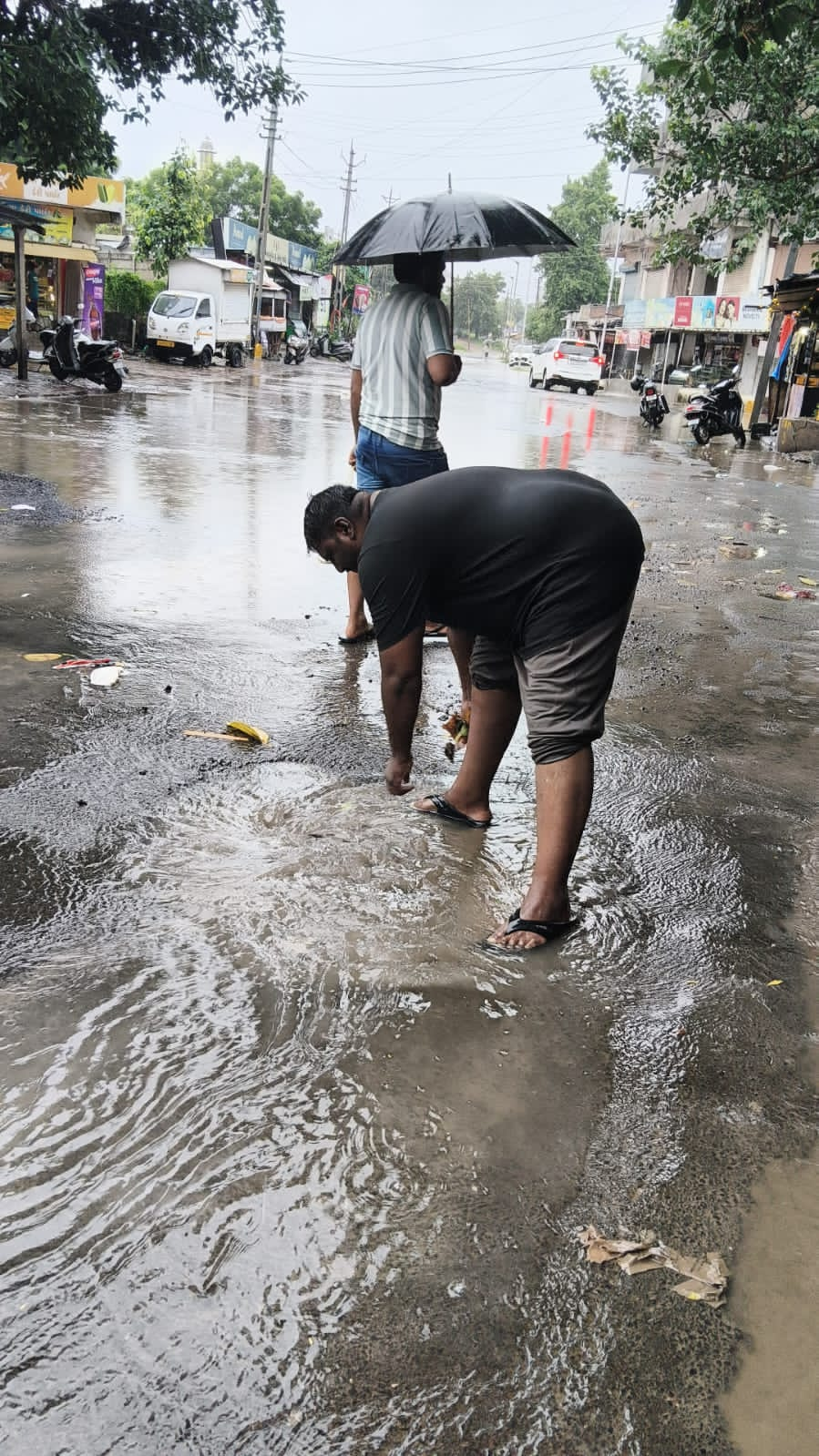 Waterlogging Removal Work Underway