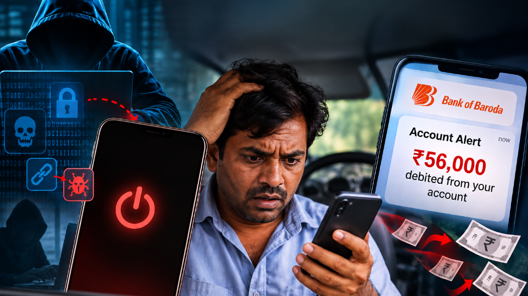 Phone Suddenly Hangs, Shuts Down; ₹56,000 Stolen From Vejalpur Man's Bank Account