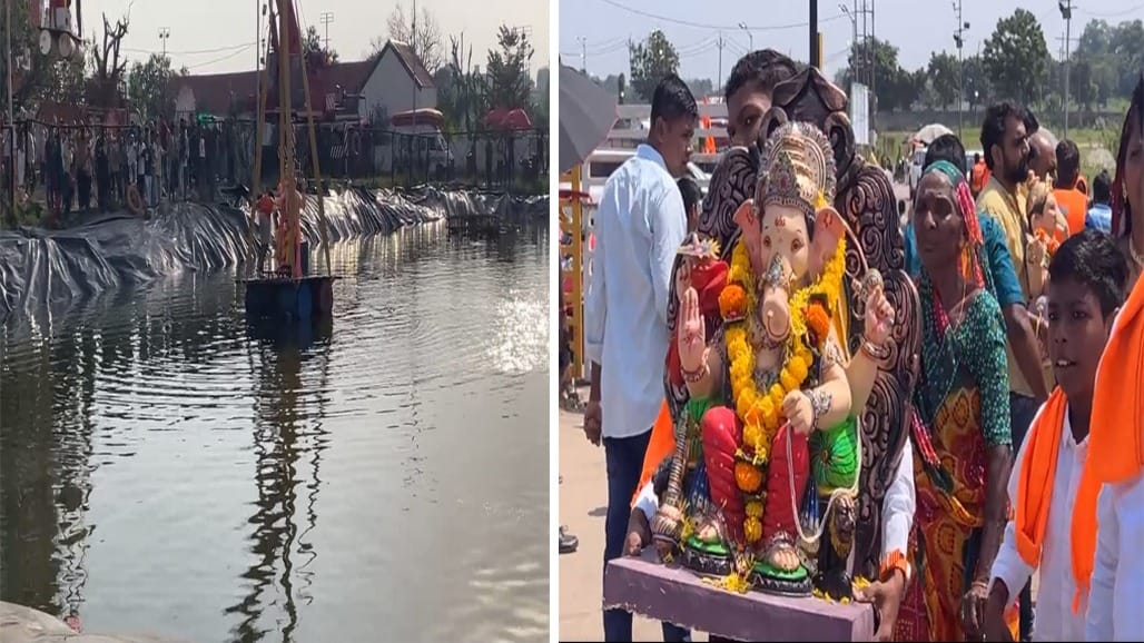 વડોદરાના વિવિધ વિસ્તારોમાં આતશબાજી સાથે બાપ્પાનું વિસર્જન