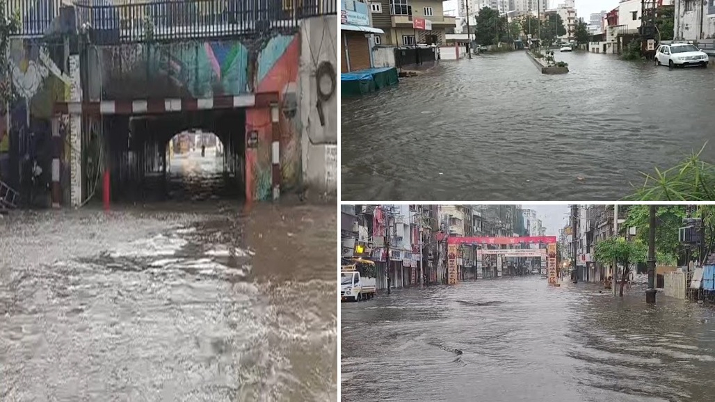 ભાદરવો ભરપૂર : વડોદરામાં મેઘરાજાની ધમાકેદાર એન્ટ્રી : 2.5 ઇંચમાં વરસાદ ખાબકતા જળબંબાકાર, ઠેર ઠેર પાણી ભરાયા