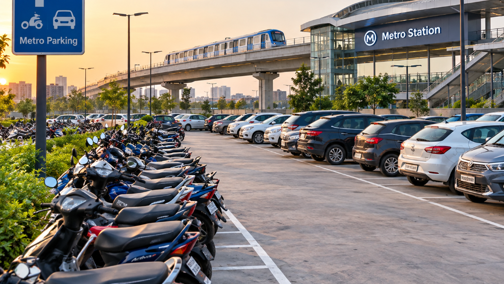 Relief for Ahmedabad Metro Commuters: AMC Allocates 9 Plots Near Stations to Park Over 6,100 Vehicles