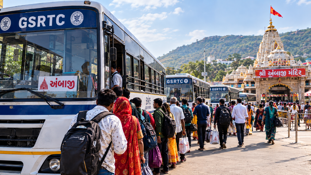 Ahmedabad ST Buses Ferry 57,902 Pilgrims To Ambaji Fair, Earn ₹94.88 Lakh