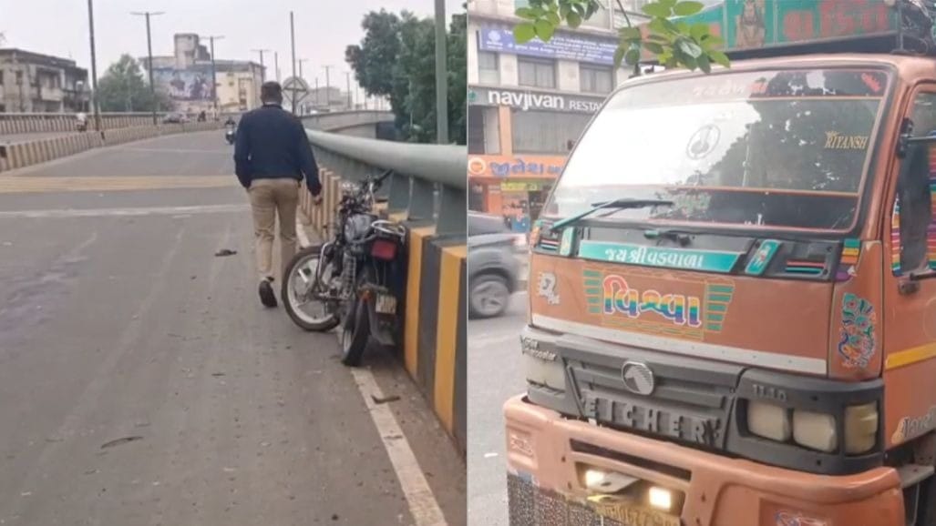 અમદાવાદના અંજલી બ્રિજ પર રોંગ સાઈડ ટ્રક ટક્કરથી યુવકનું મોત